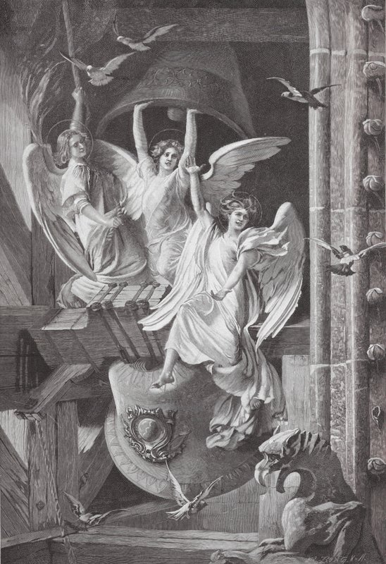 Vánoční zvony (barevná litografie) od Edwin Howland Blashfield