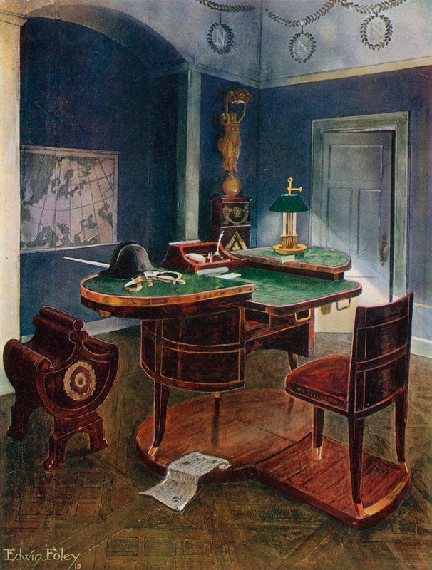 Country Office a pokladna Napoleona Prvního, Chateau de la Malmaison, Francie od Edwin John Foley