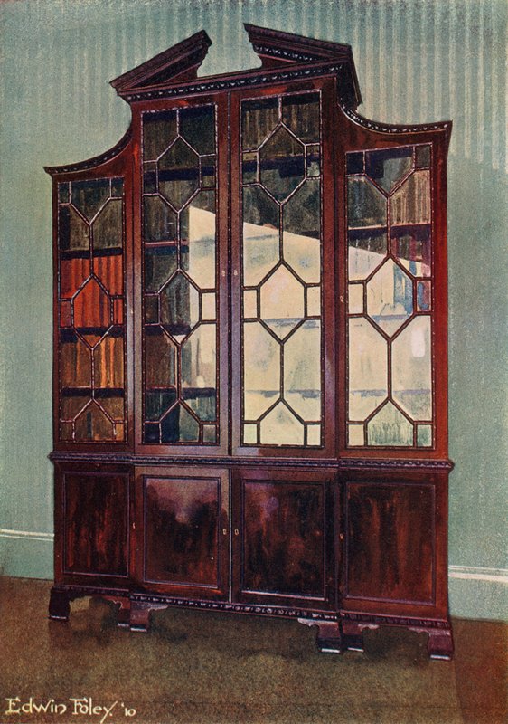 Vyřezávaná knihovna Chippendale Library od Edwin John Foley