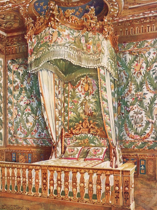 Pozlacená státní postel královny Marie Antoinetty od Edwin John Foley