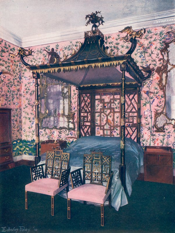 Chippendale Chinese Room v Badminton House od Edwin John Foley