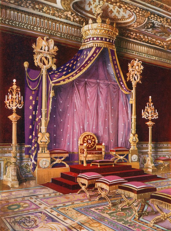 Salle du Trone v paláci Fontainebleau od Edwin John Foley