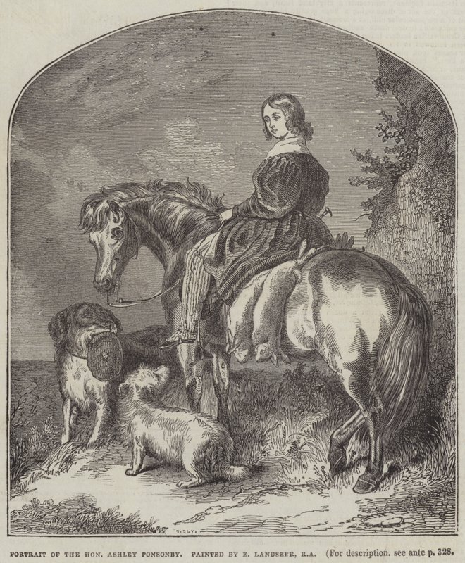 Portrét ctihodné Ashley Ponsonby od Edwin Landseer