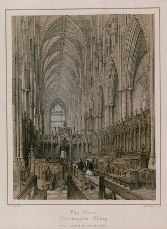 The Choir, Westminster Abbey, Londýn od Edwin Thomas Dolby