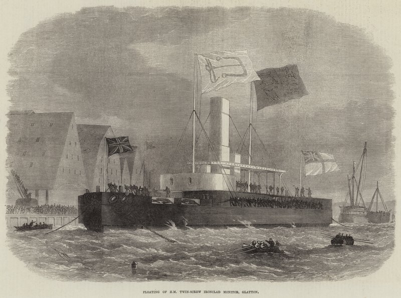 Plovoucí monitor HM Twin-Screw Ironclad, Glatton od Edwin Weedon