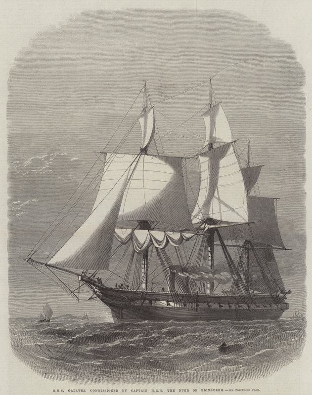 HMS Galatea, pověřený kapitánem HRH vévodou z Edinburghu od Edwin Weedon