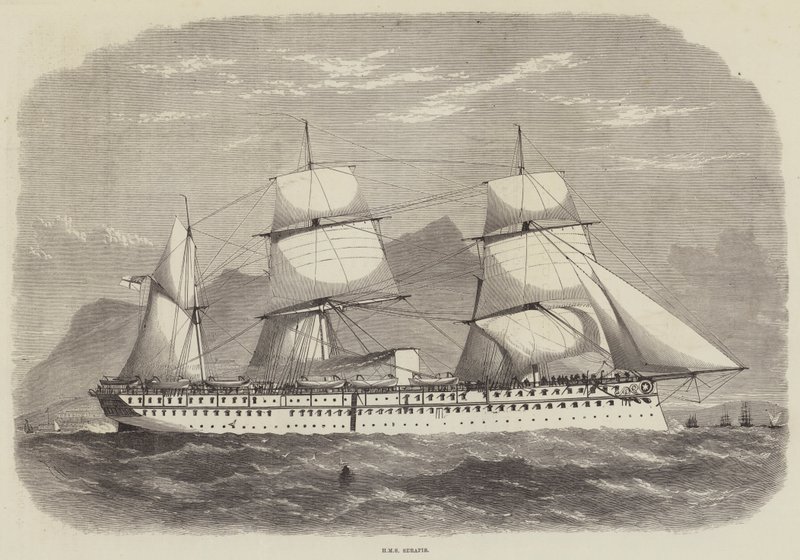 Indie a princ z Walesu, HMS Serapis od Edwin Weedon