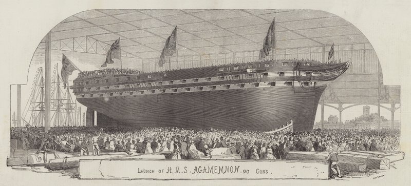Start HMS Agamemnon, 90 Guns od Edwin Weedon