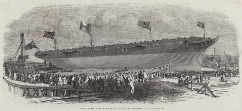 Start Himalaya Screw Steam-Ship v Blackwallu od Edwin Weedon