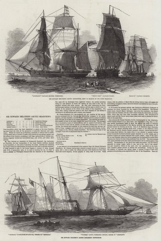 Arktická pátrací eskadra Sira Edwarda Belchera od Edwin Weedon