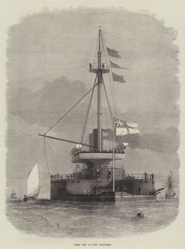 Záďový pohled na HMS Thunderer od Edwin Weedon