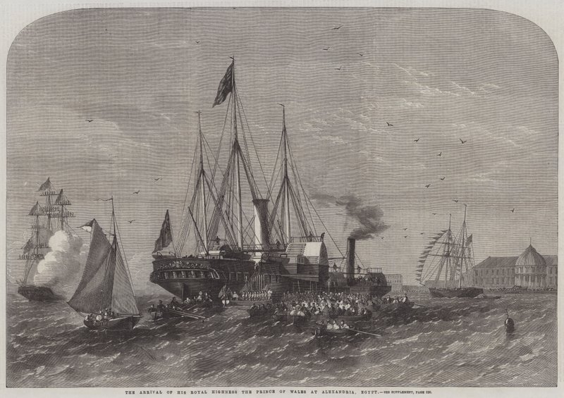 Příjezd Jeho královské Výsosti prince z Walesu do Alexandrie v Egyptě od Edwin Weedon
