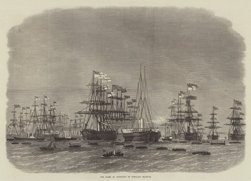 Flotila Ironclads v přístavu Portland od Edwin Weedon