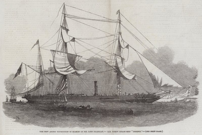 Nová arktická výprava za sirem Johnem Franklinem, HM Screw Steam-Ship Phoenix od Edwin Weedon