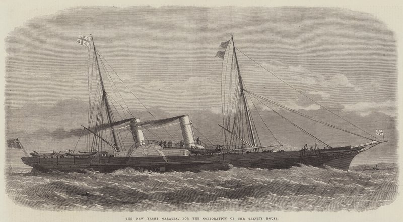 Nová jachta Galatea, pro společnost Trinity House od Edwin Weedon