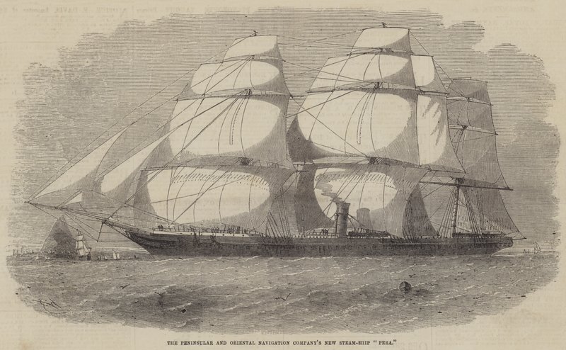 Nová parní loď Pera společnosti Peninsular and Oriental Navigation Company od Edwin Weedon