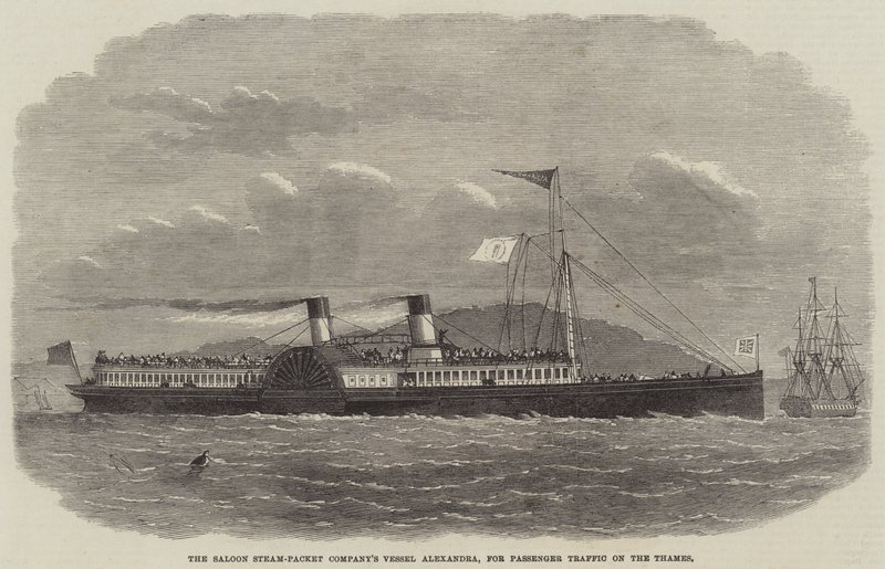 Loď Alexandra společnosti Saloon Steam-Packet Company pro osobní dopravu na Temži od Edwin Weedon