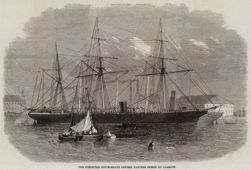 Podezřelý konfederační křižník Pampero zabavený v Glasgow od Edwin Weedon