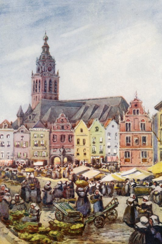 Rýn: Nymegen (barevná litografie) od Effie Jardine