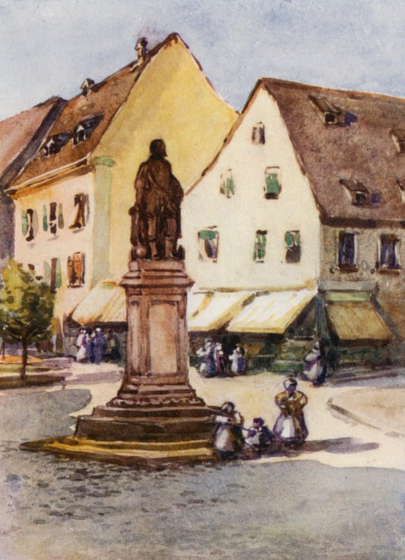 Rýn: Francis Drake, Offenburg (barevná litografie) od Effie Jardine