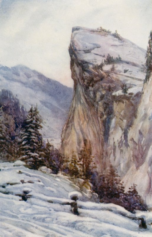 Rýn: Hohen-Rhatien (barevná litografie) od Effie Jardine