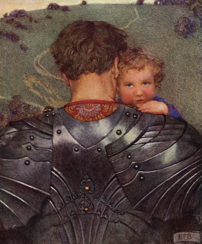 I když je lev v poli, beránka zase najdeš (barva litho) od Eleanor Fortescue Brickdale