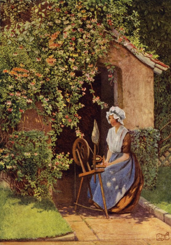A Lucy, za jejím volantem, bude zpívat (barva litho) od Eleanor Fortescue Brickdale