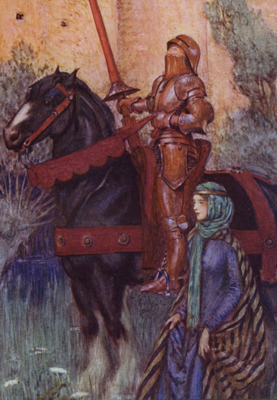 Ilustrace k Idylls of the King od Alfreda Lorda Tennysona (barevné lito) od Eleanor Fortescue Brickdale
