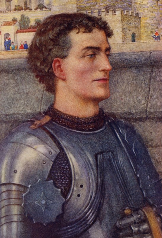Ilustrace k Idylls of the King od Alfreda Lorda Tennysona (barevné lito) od Eleanor Fortescue Brickdale