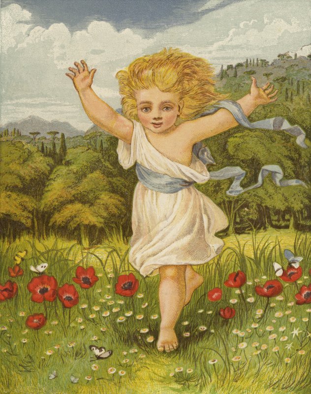 Skřivánek probudil vize nekonečných nadějí (barevné lito) od Eleanor Fortescue Brickdale