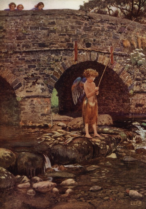 I když je to dítě a slepý (barevné lito) od Eleanor Fortescue Brickdale