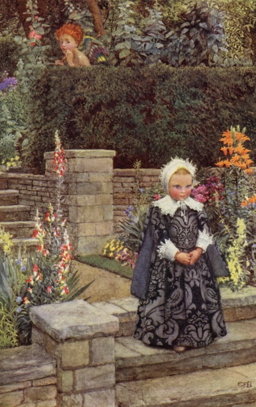 Přesto je to ona, jejíž zákony chápavosti se bude jednoho dne bát svévolná láska, A pod jejím comm (barva litho) od Eleanor Fortescue Brickdale
