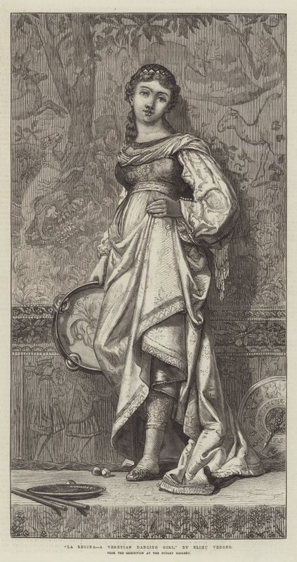 La Regina, benátská tančící dívka od Elihu Vedder