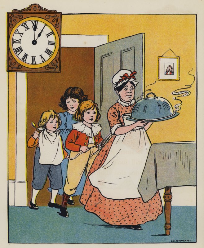 Čas večeře (barva litho) od Elise H. Stewart