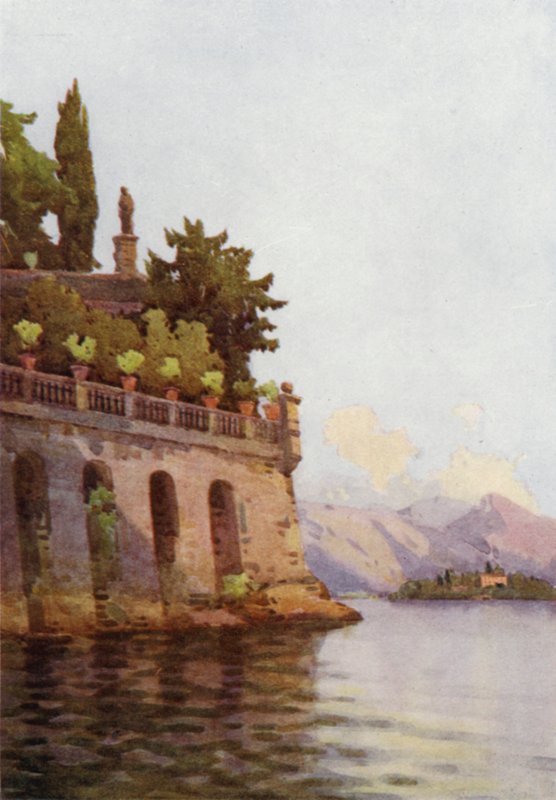 Stěna terasy, Lago Maggiore (barva lito) od Ella Du Cane