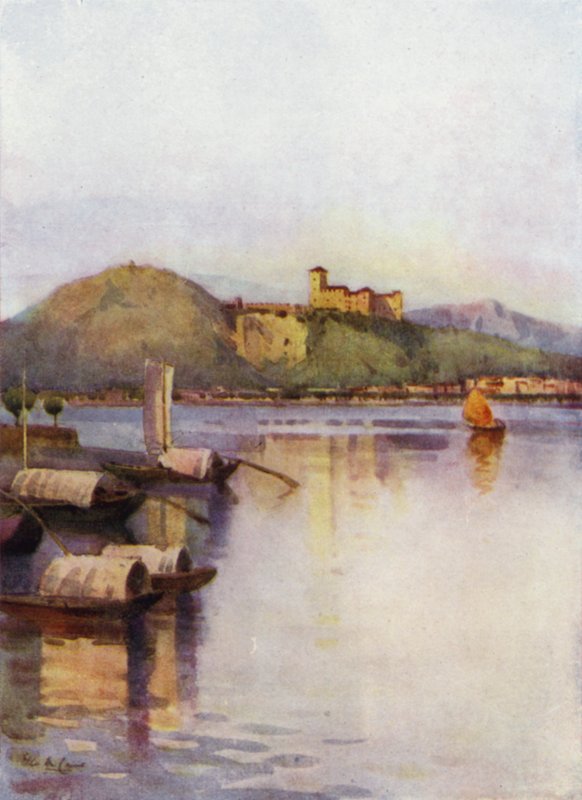 Angera, jezero Maggiore (barva litho) od Ella Du Cane