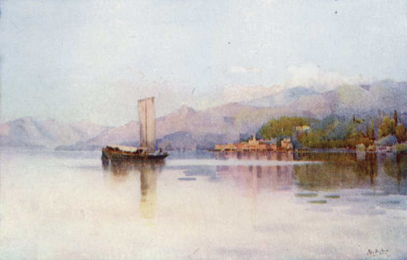 Bellagio, jezero Como (barva litho) od Ella Du Cane