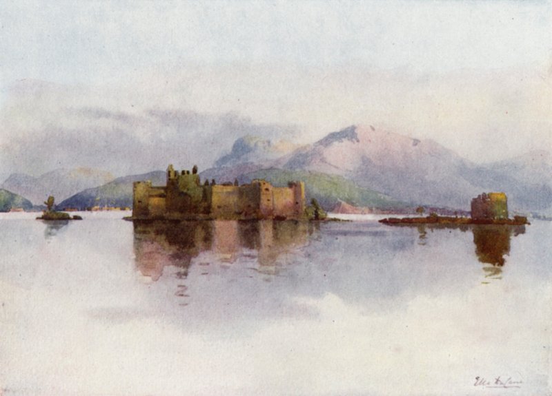 Cannero, Lago Maggiore (barevné lito) od Ella Du Cane
