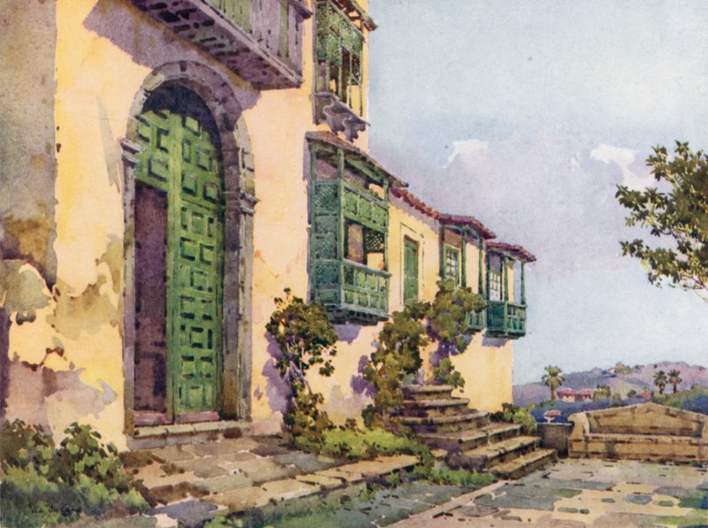 Klášter Sant Augustin, Icod de los Vinos (barevné lito) od Ella Du Cane