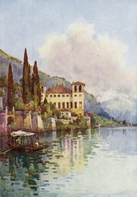 Gravedona, jezero Como (barva lito) od Ella Du Cane