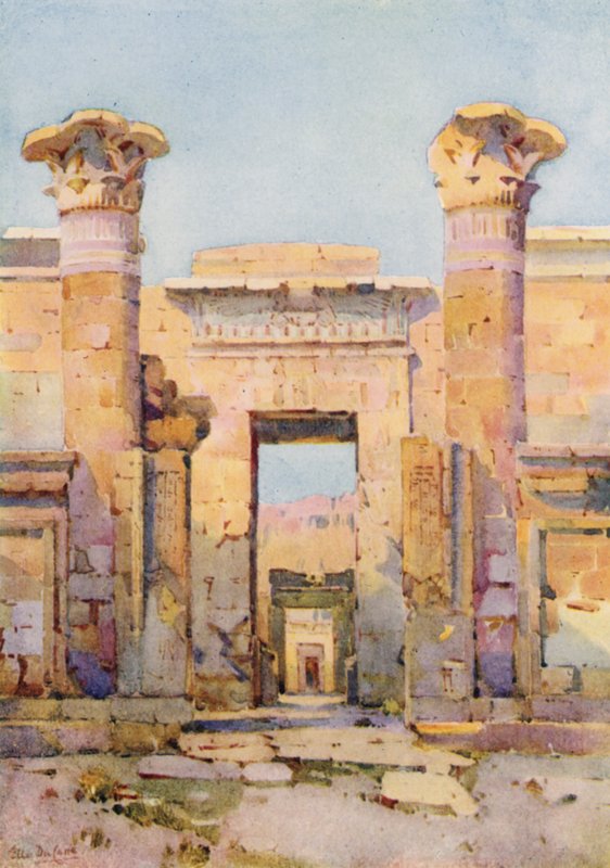 Medinet-Habu (Black Litho) od Ella Du Cane