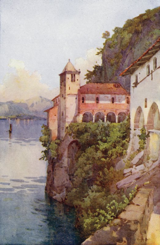 Santa Caterina, jezero Maggiore (barva litho) od Ella Du Cane