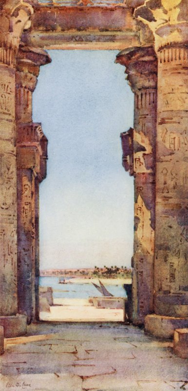 Velký chrám, Kom Ombo (barevné fotografie) od Ella Du Cane