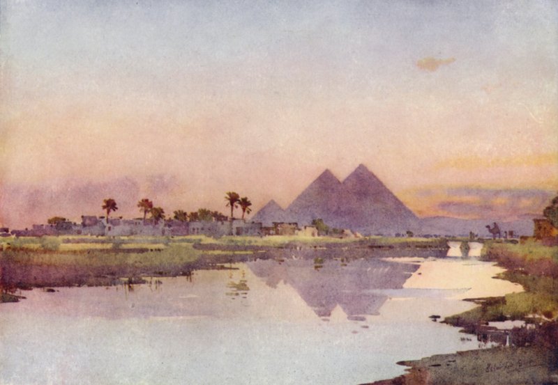 Nil a pyramidy (barva litho) od Ella Du Cane