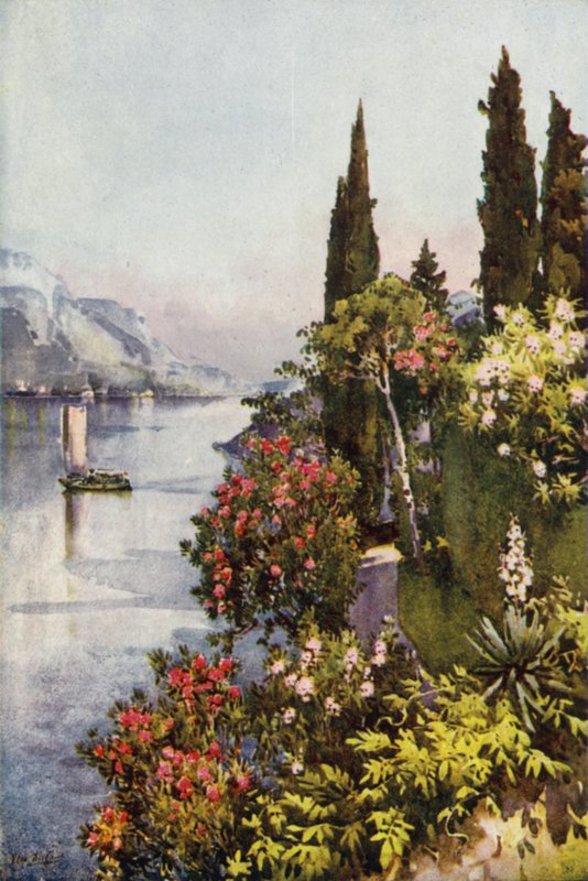 Villa Giulia, jezero Como (barva litho) od Ella Du Cane