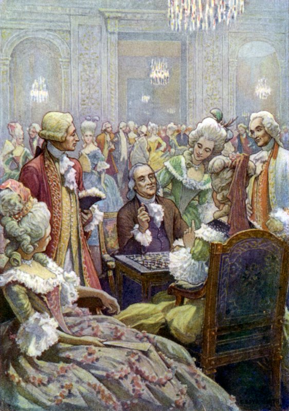 Benjamin Franklin na dvoře Ludvíka XVI od Elmer Boyd Smith