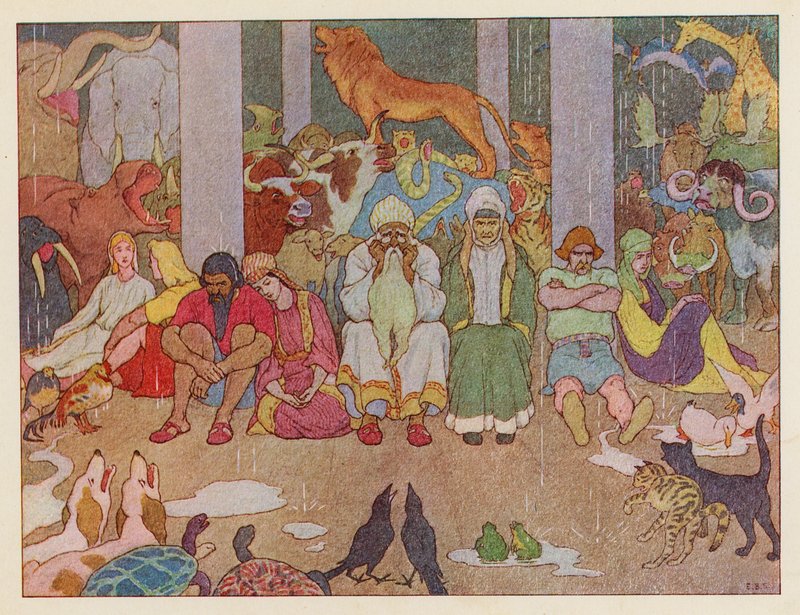 Noemova archa: Stesk po domově (barevná litografie) od Elmer Boyd Smith