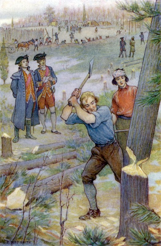 Naše sekery... byly okamžitě uvedeny do práce, aby pokácely stromy od Elmer Boyd Smith