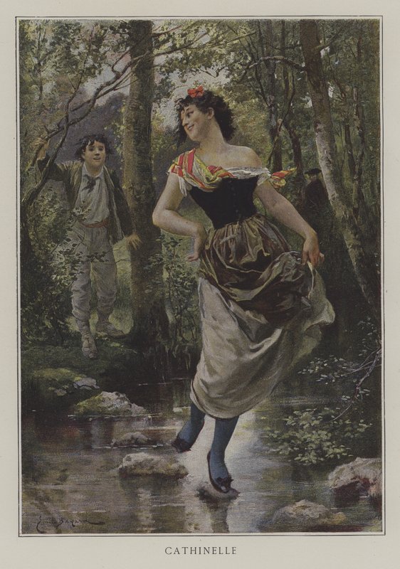 Cathinelle (barevná lito) od Emile Antoine (after) Bayard
