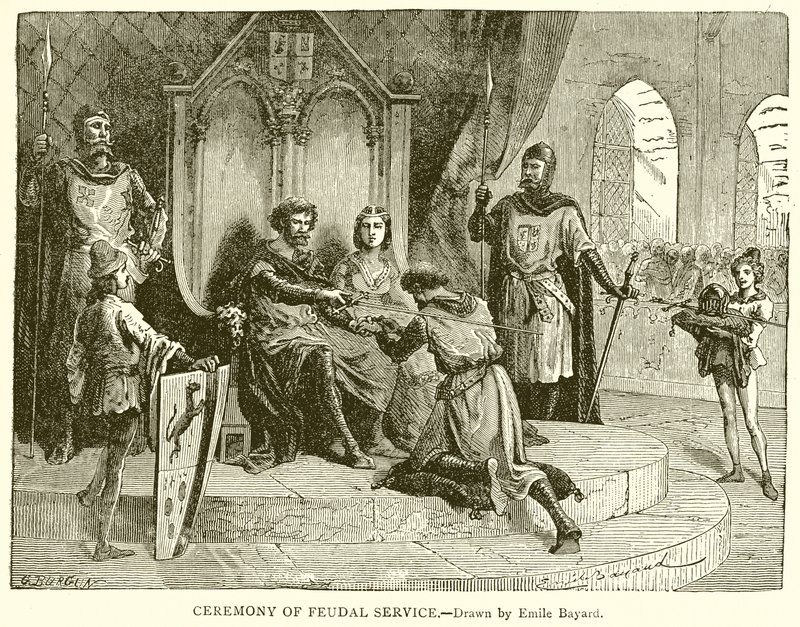 Obřad feudální služby od Emile Antoine Bayard